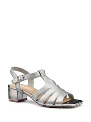 Hotter Grey Regular Fit Portofino II Buckle Sandals - Image 2 of 4