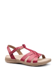 Hotter Red Wide Fit Rainer Touch-Fastening Sandals - Image 2 of 4