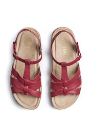 Hotter Red Wide Fit Rainer Touch-Fastening Sandals - Image 4 of 4