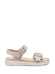 Hotter Grey Regular Fit Palma Touch Fastening Sandals - Image 1 of 4