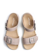 Hotter Grey Regular Fit Palma Touch Fastening Sandals - Image 4 of 4