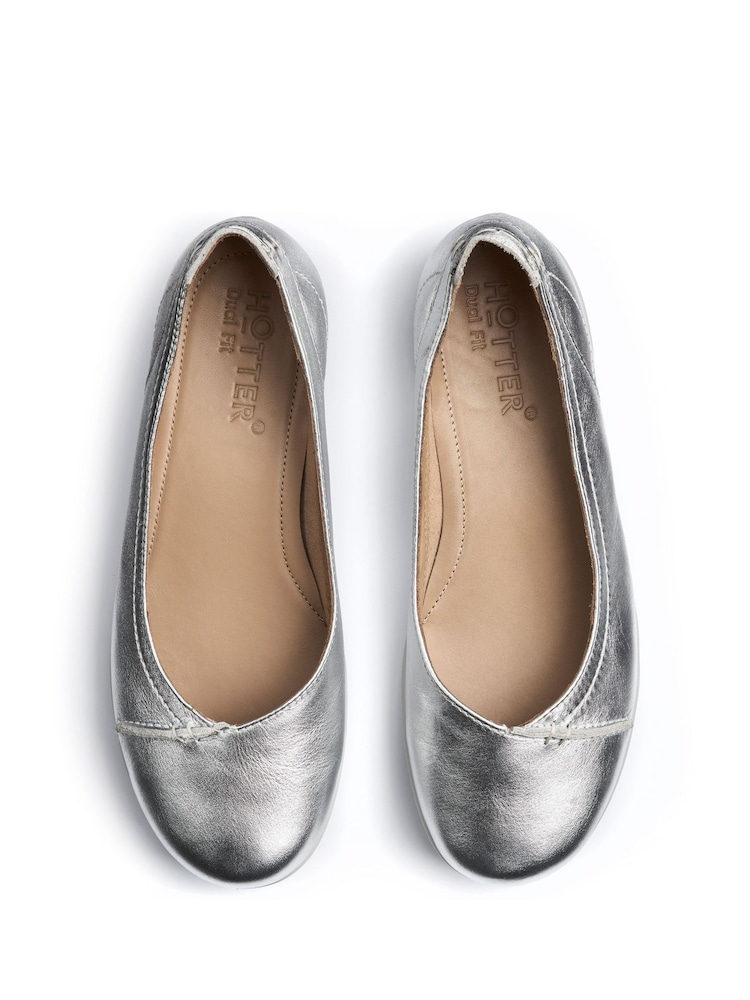 Hotter Silver Wide Fit Robyn II Slip-Ons Shoes - Image 4 of 4