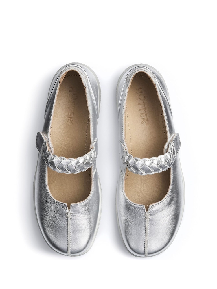 Hotter Silver Wide Fit Shake II Touch-Fastening Shoes - Image 4 of 4