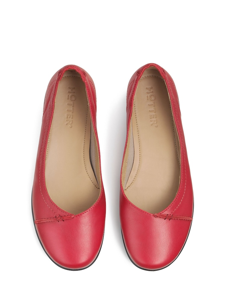 Hotter Red Extra Wide Fit Robyn II Slip-On Shoes - Image 4 of 4