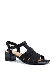 Hotter Black Regular Fit Portofino II Buckle Sandals - Image 2 of 4