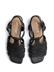 Hotter Black Regular Fit Portofino II Buckle Sandals - Image 4 of 4