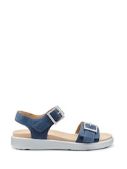 Hotter Blue Wide Fit Palma Touch-Fastening Sandals - Image 1 of 4