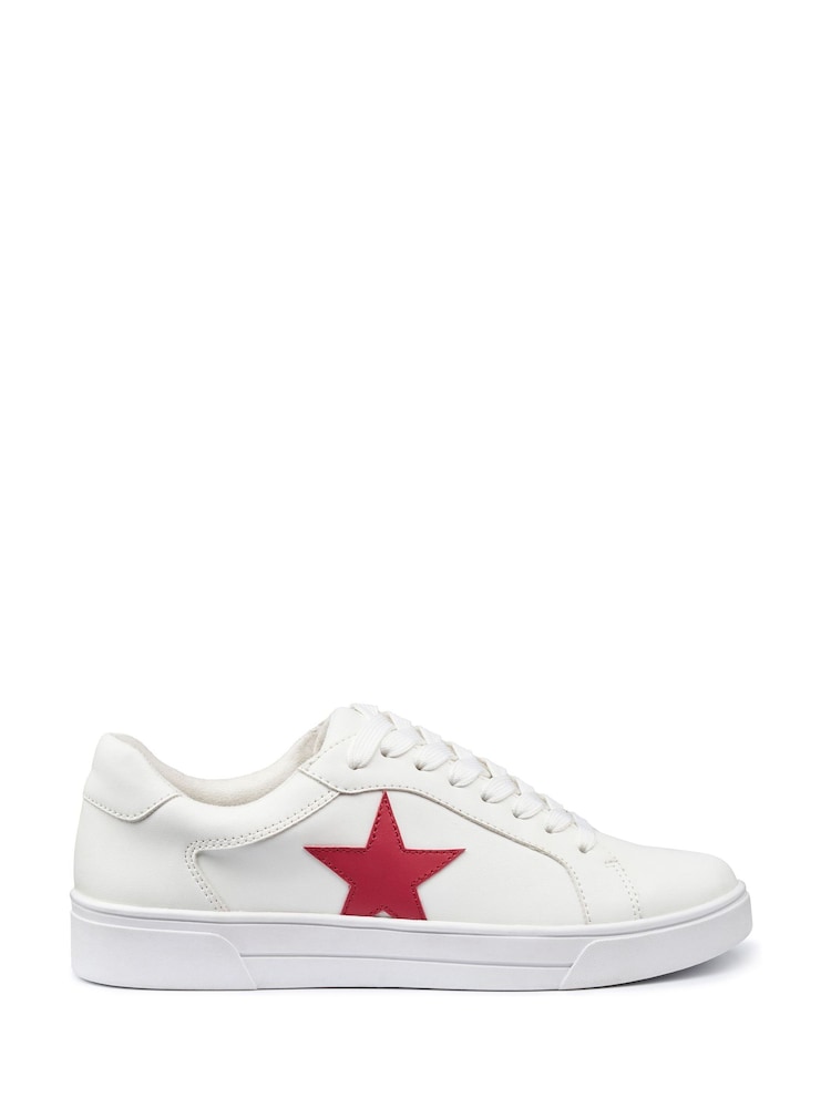 Hotter White Regular Fit Star Lace-Up Shoes - Image 1 of 4