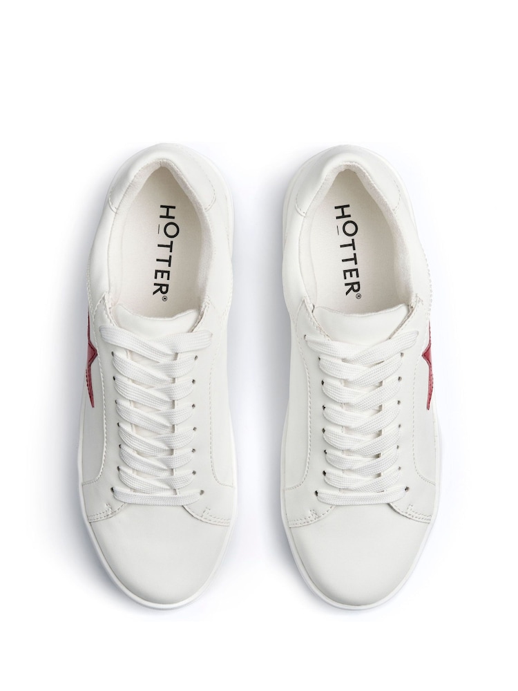 Hotter White Regular Fit Star Lace-Up Shoes - Image 4 of 4