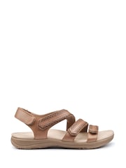 Hotter Brown Wide Fit Savannah Touch-Fastening Sandals - Image 1 of 4