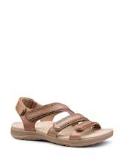 Hotter Brown Wide Fit Savannah Touch-Fastening Sandals - Image 2 of 4