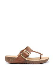 Hotter Brown Wide Fit Resort Slip-On Buckle Sandals - Image 1 of 4