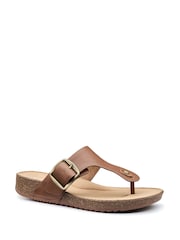 Hotter Brown Wide Fit Resort Slip-On Buckle Sandals - Image 2 of 4