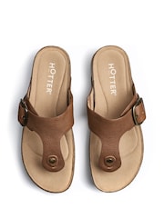 Hotter Brown Wide Fit Resort Slip-On Buckle Sandals - Image 4 of 4