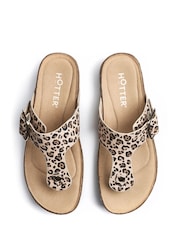 Hotter Animal Print Regular Fit Resort Slip-On/Buckle Sandals - Image 4 of 4