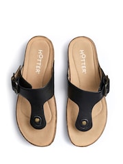 Hotter Black Regular Fit Resort Slip-On/Buckle Sandals - Image 4 of 4