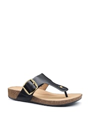 Hotter Black Wide Fit Resort Slip-On/Buckle Sandals - Image 2 of 4