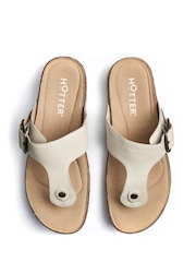 Hotter Natural Regular Fit Resort Slip-On Buckle Sandals - Image 4 of 4