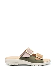 Hotter Green Regular Fit Sunny Slip-On/Buckle Sandals - Image 1 of 4