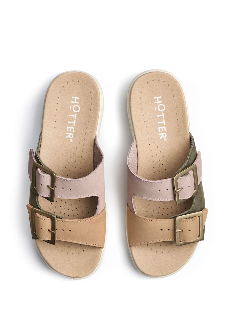Hotter Green Regular Fit Sunny Slip-On/Buckle Sandals - Image 4 of 4