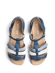 Hotter Blue Wide Fit Solei Touch-Fastening Sandals - Image 3 of 4