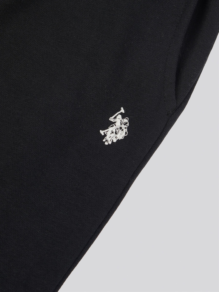 U.S. Polo Assn. Black Womens Double Horsemen Wide Leg Joggers - Image 3 of 3