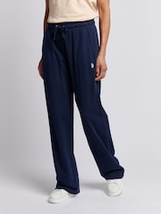 U.S. Polo Assn. Blue Womens Double Horsemen Wide Leg Joggers - Image 1 of 5