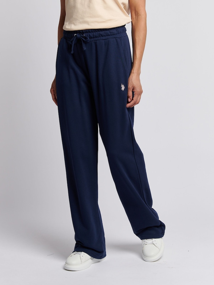 U.S. Polo Assn. Blue Womens Double Horsemen Wide Leg Joggers - Image 1 of 5
