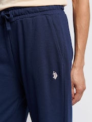 U.S. Polo Assn. Blue Womens Double Horsemen Wide Leg Joggers - Image 2 of 5