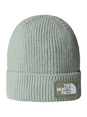 The North Face Mint Green The North Face Logo Box Cuffed Beanie - Image 2 of 2