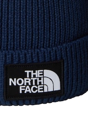 The North Face Blue Logo Box Pom Beanie - Image 2 of 3
