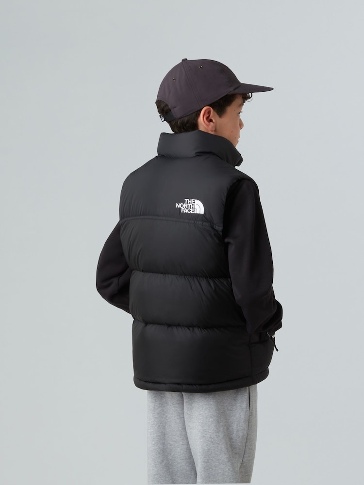 The North Face Black 1996 Retro Nuptse Teen Puffer Jacket - Image 2 of 4