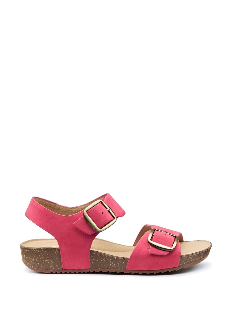 Hotter Pink Regular Fit Tourist II Buckle Sandals - Image 1 of 4