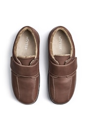 Hotter Brown Regular Fit Unwind Touch-Fastening Slippers - Image 4 of 4