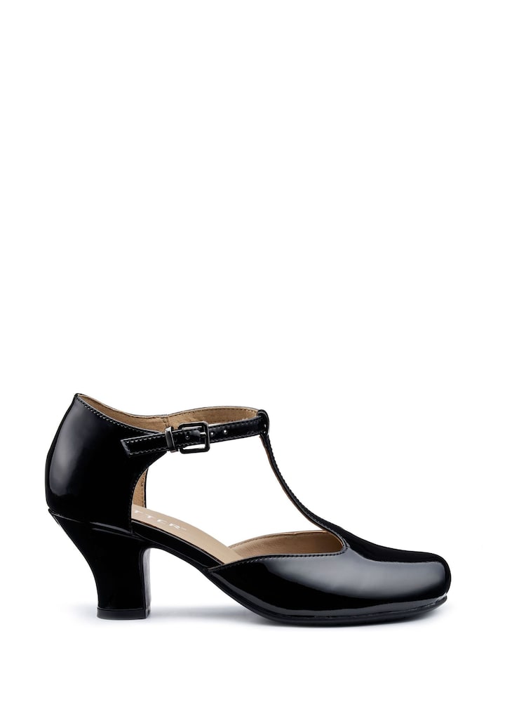 Hotter Black Regular Fit Tempo Buckle Shoes - Image 1 of 4