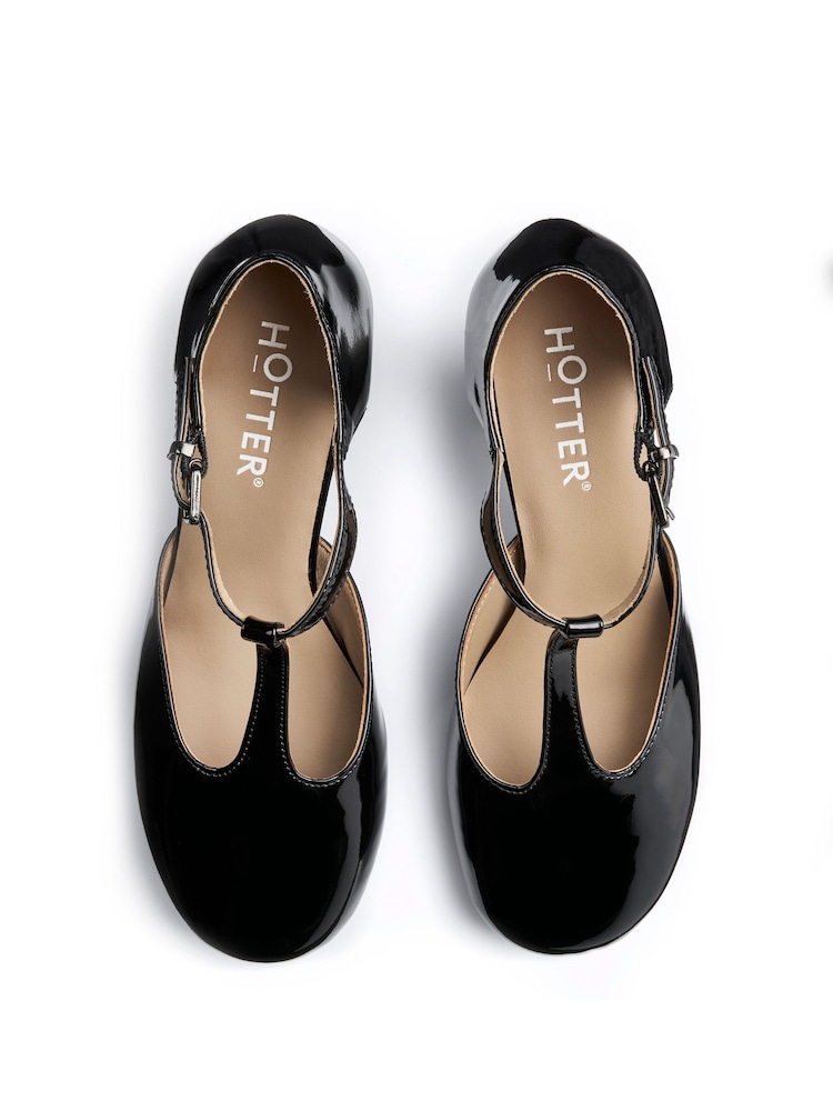 Hotter Black Regular Fit Tempo Buckle Shoes - Image 4 of 4