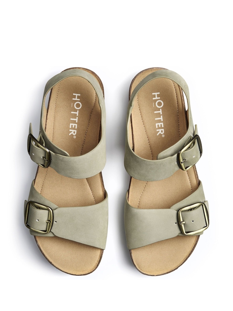 Hotter Green Regular Fit Tourist II Buckle Sandals - Image 4 of 4
