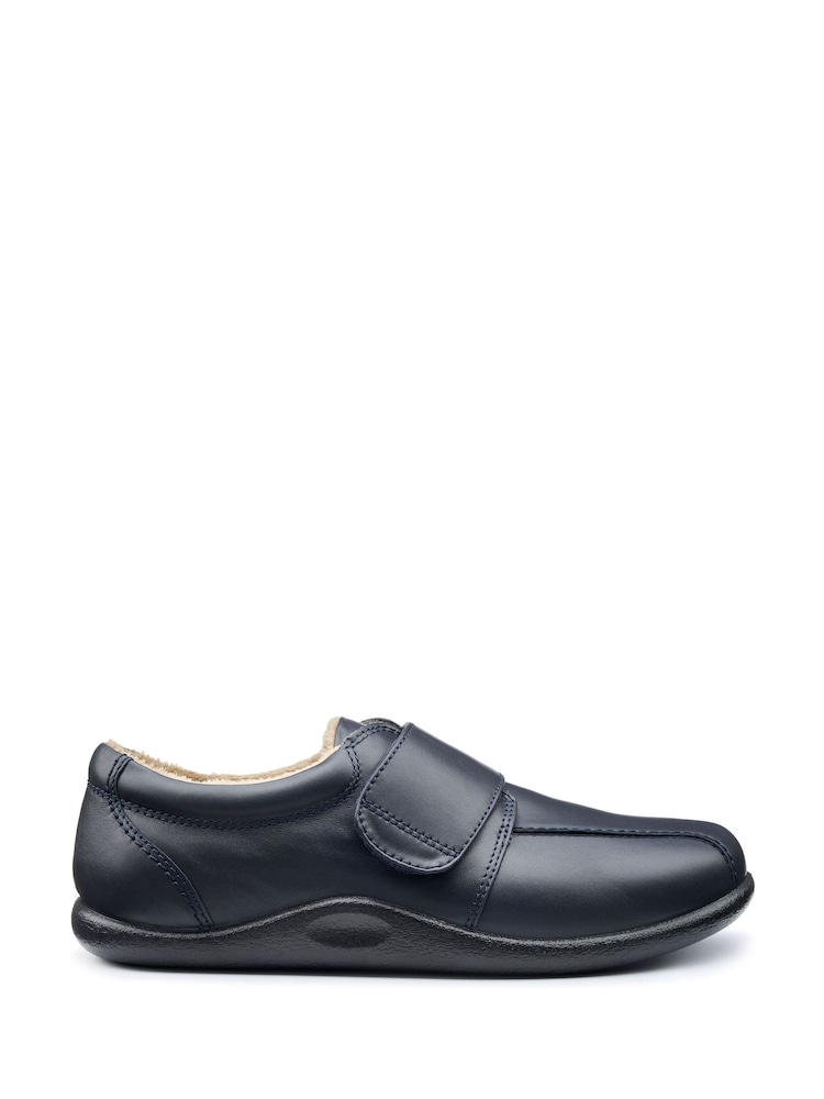 Hotter Blue Regular Fit Unwind Touch Fastening Slippers - Image 1 of 4