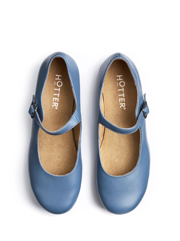 Hotter Blue Regular Fit Violet Buckle Shoes - Image 3 of 3