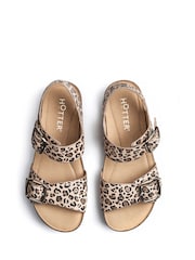 Hotter Animal Print Wide Fit Tourist II Buckle Sandals - Image 4 of 4