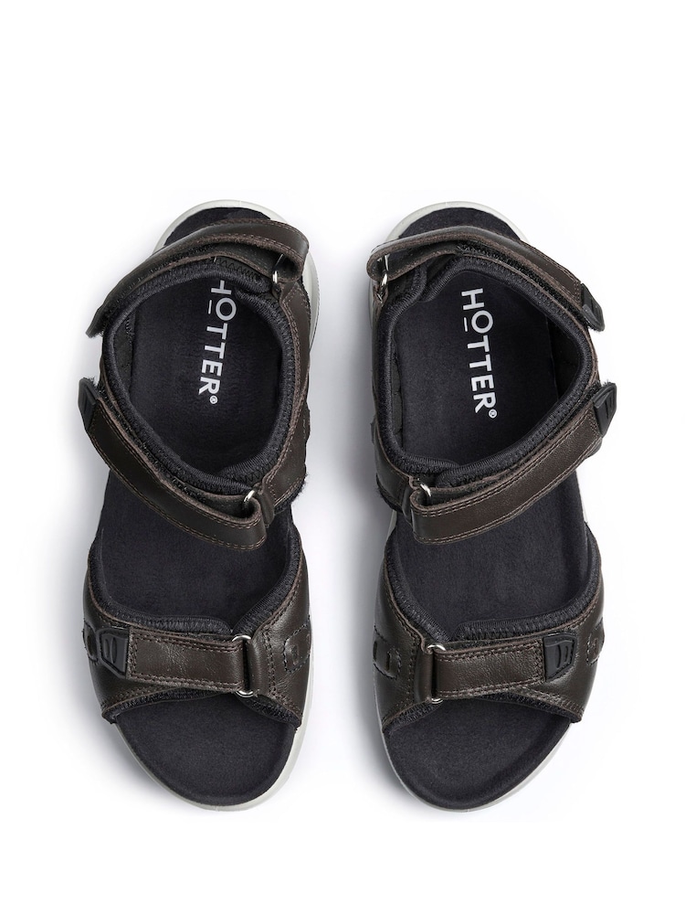 Hotter Brown Regular Fit Walk II Touch-Fastening Sandals - Image 4 of 4