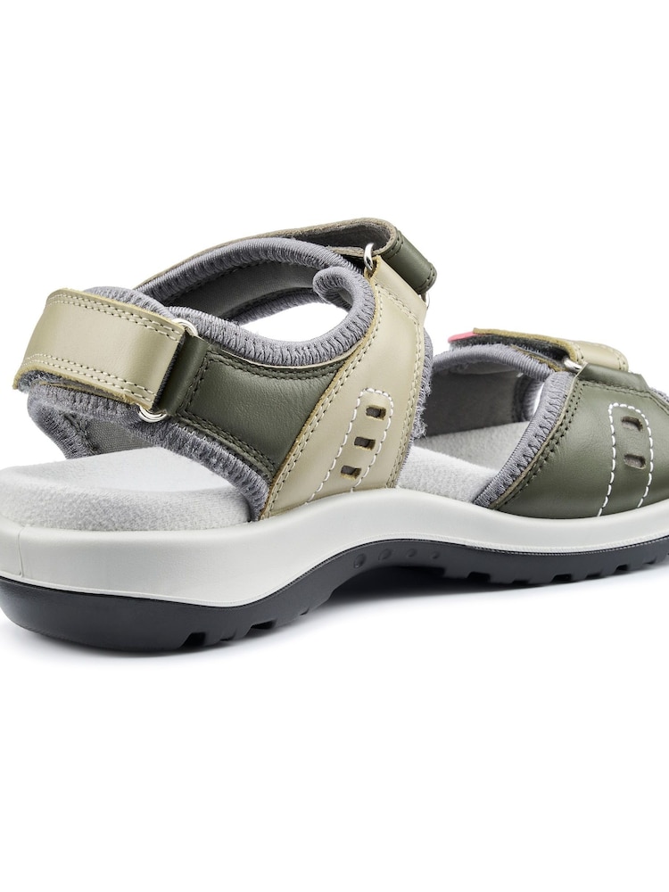 Hotter Green Wide Fit Walk II Touch-Fastening Sandals - Image 3 of 3