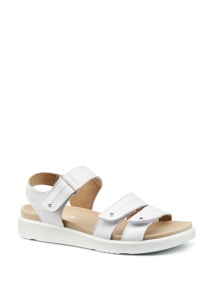 Hotter White Wide Fit Venice Touch-Fastening Sandals - Image 2 of 4
