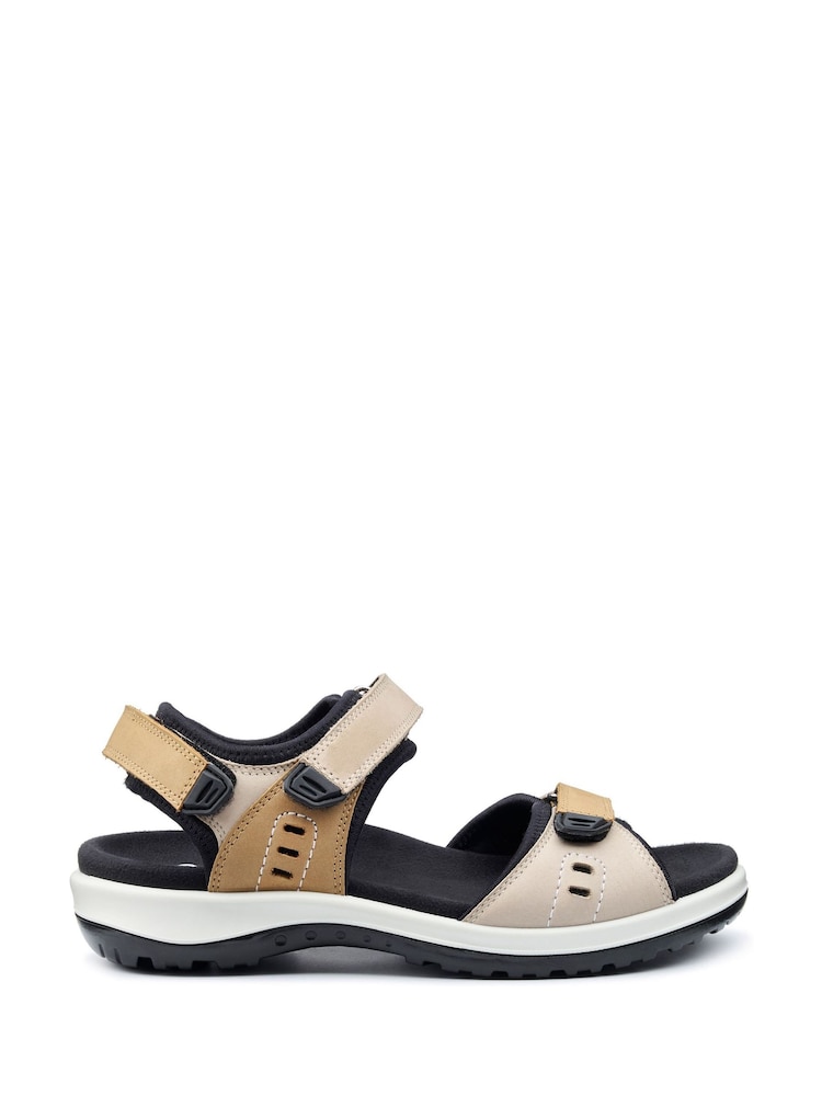 Hotter Natural Extra Wide Fit Walk II Touch-Fastening Sandals - Image 1 of 4