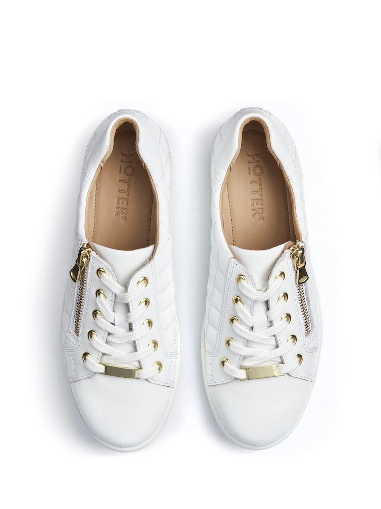Hotter White Wide Fit Wonder Lace-Up Trainers - Image 4 of 4