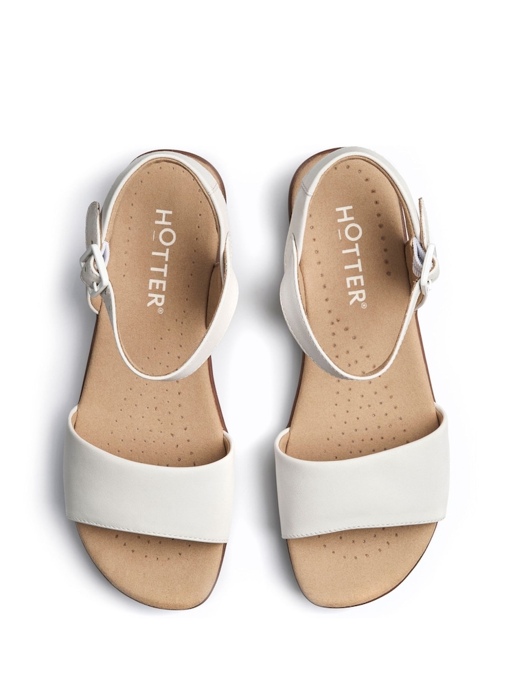 Hotter White Regular Fit Tropic Buckle Sandals - Image 4 of 4