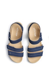 Hotter Blue Wide Fit Venice Touch-Fastening Sandals - Image 4 of 4