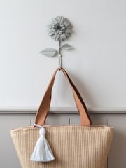 Laura Ashley Dove Grey Dahlia Hooks Set of 2 - Image 1 of 1