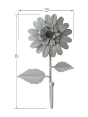 Laura Ashley Dove Grey Dahlia Hooks Set of 2 - Image 3 of 3