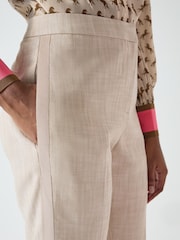 LK Bennett Grey Amelia Viscose Blend Slim Leg Trousers - Image 5 of 5